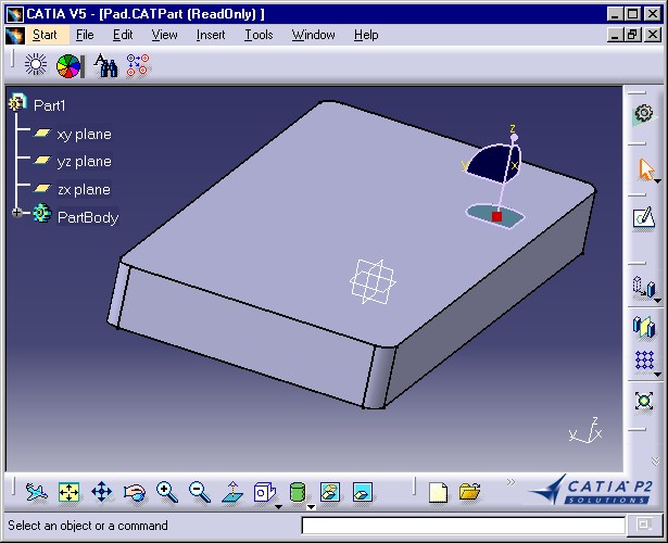 Creating EdgeFillets on a Rectangular Pad